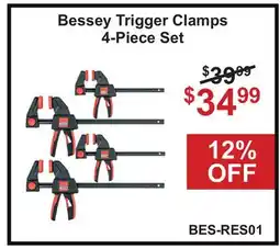 Atlas Tools & Machinery Bessey Trigger Clamps 4-Piece Set offer