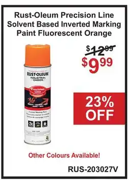 Atlas Tools & Machinery Rust-Oleum Precision Line Solvent Based Inverted Marking Paint Fluorescent Orange offer