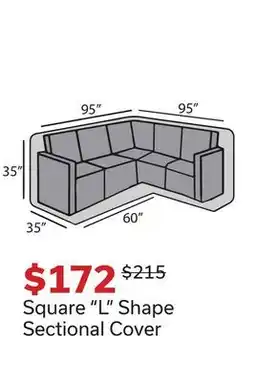 Dot Furniture Square L Shape Sectional Cover offer