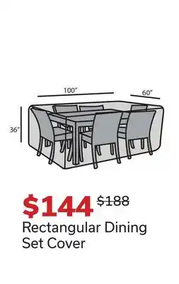 Dot Furniture Rectangular Dining Set Cover offer