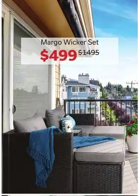 Dot Furniture Margo Wicker Set offer