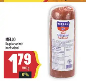 Marché Adonis MELLO Regular or half beef salami offer