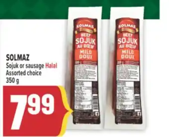 Marché Adonis SOLMAZ Sojuk or sausage Halal offer