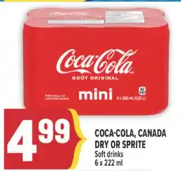 Marché Adonis COCA-COLA, CANADA DRY OR SPRITE Soft drinks offer