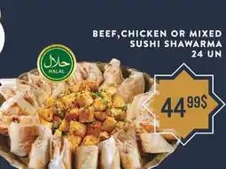 Marché Adonis BEEF,CHICKEN OR MIXED SUSHI SHAWARMA offer