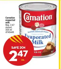 Giant Tiger Carnation evaported milk offer