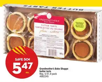 Giant Tiger Grandmother's Bake Shoppe butter tarts offer