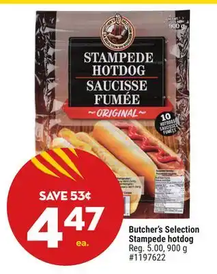 Giant Tiger Butcher's Selection Stampede hotdog offer