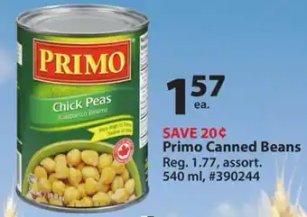 Giant Tiger Primo Canned Beans offer