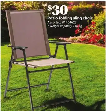 Giant Tiger Patio folding sling chair offer