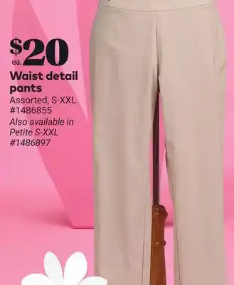 Giant Tiger Waist detail pants offer