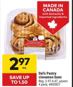 Giant Tiger Del's Pastry Cinnamon Buns offer