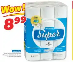 Familiprix Essentiel Bathroom tissue 24 double rolls or 16 triple rolls offer