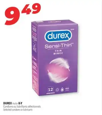 Familiprix DUREX or K-Y Selected condoms or lubricants offer