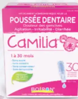 Familiprix Boiron Camilia Teething 1-30 months homeopathic medicine 30x1ml offer