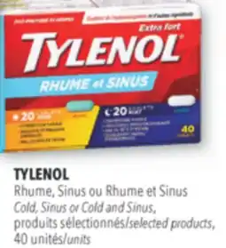 Familiprix TYLENOL Cold, Sinus or Cold and Sinus, selected products offer