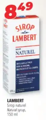 Familiprix LAMBERT Natural syrup, 150 ml offer