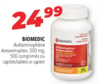 Familiprix Biomedic extra strength acetaminophen tablets for adults 500un offer