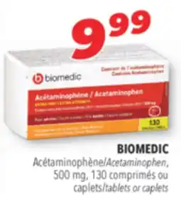 Familiprix Biomedic extra strength acetaminophen tablets for adults 130un offer