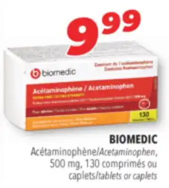 Familiprix Biomedic extra strength acetaminophen tablets for adults 130un offer