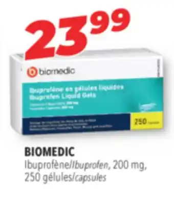 Familiprix BIOMEDIC Ibuprofen, 200 mg, 250 capsules offer