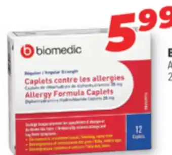 Familiprix BIOMEDIC Allergy, 25 mg, 12 caplets offer