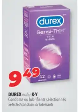 Familiprix DUREX or K-Y, Condoms Selected condoms or lubricants offer