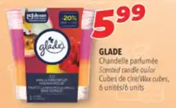 Familiprix GLADE Scented candle or Wax cubes offer