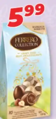 Familiprix FERRERO COLLECTION Milk chocolate covered crispy eggs offer