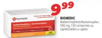 Familiprix BIOMEDIC Acetaminophen, 500 mg, 130 caplets/tablets or caplets offer