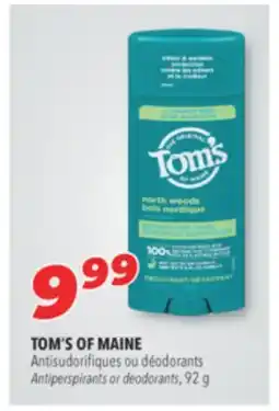 Familiprix TOM'S OF MAINE Antiperspirants or deodorants, 92 g offer