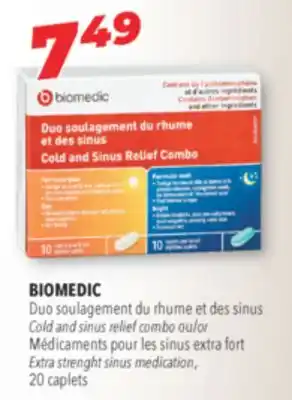 Familiprix BIOMEDIC Extra strenght sinus medication offer