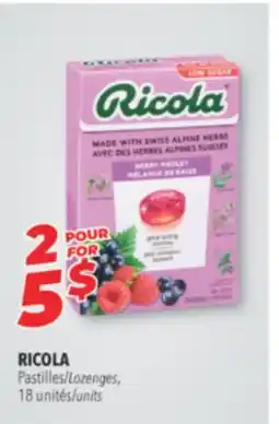 Familiprix RICOLA Lozenges offer