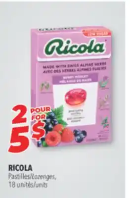 Familiprix RICOLA Lozenges offer