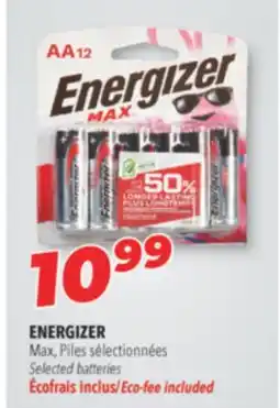 Familiprix ENERGIZER, Max, Piles Selected batteries offer