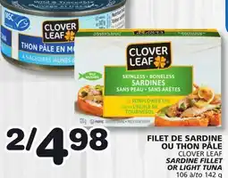 IGA FILET DE SARDINE OU THON PÂLE CLOVER LEAF offer