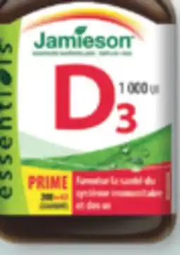 Familiprix Jamieson Essentials Vitamin D3 tablets 240un offer