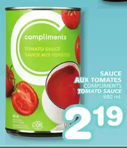 IGA SAUCE AUX TOMATES COMPLIMENTS offer