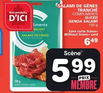 IGA SALAMI DE GÊNES TRANCHÉ COMPLIMENTS offer