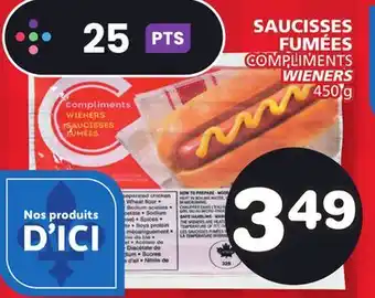 IGA SAUCISSES FUMÉES COMPLIMENTS offer