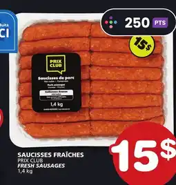 IGA SAUCISSES FRAÎCHES PRIX CLUB offer