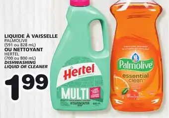 IGA LIQUIDE À VAISSELLE PALMOLIVE OU NETTOYANT HERTEL offer