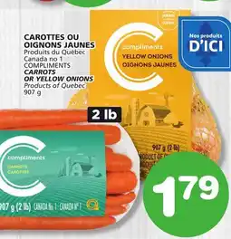 IGA CAROTTES OU OIGNONS JAUNES COMPLIMENTS offer