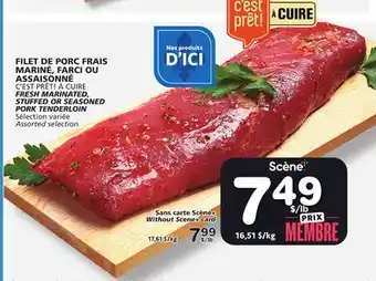 IGA FILET DE PORC FRAIS MARINÉ, FARCI OU ASSAISONNÉ offer