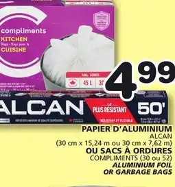 IGA PAPIER D'ALUMINIUM ALCAN OU SACS À ORDURES COMPLIMENTS offer