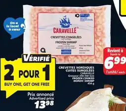 IGA CARAVELLE FROZEN COOKED NORDIC SHRIMP offer