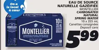 IGA MONTELLIER CARBONATED NATURAL SPRING WATER offer