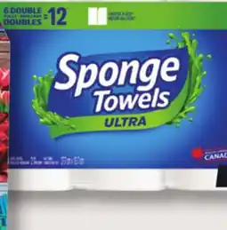 IGA SPONGE TOWELS ULTRA BATHROOM TISSUE offer