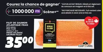 IGA PRIX CLUB FRESH ATLANTIC SALMON FILLET offer