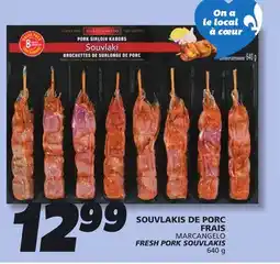 IGA MARCANGELO FRESH PORK SOUVLAKIS offer